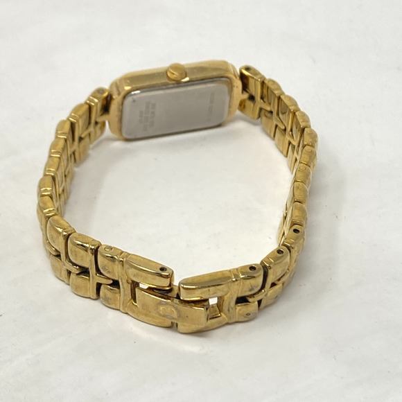 Vintage Bulova Tank Watch Women 14mm Gold Tone 97P77 New Battery TINY 5.5" 1996 - Picture 12 of 16